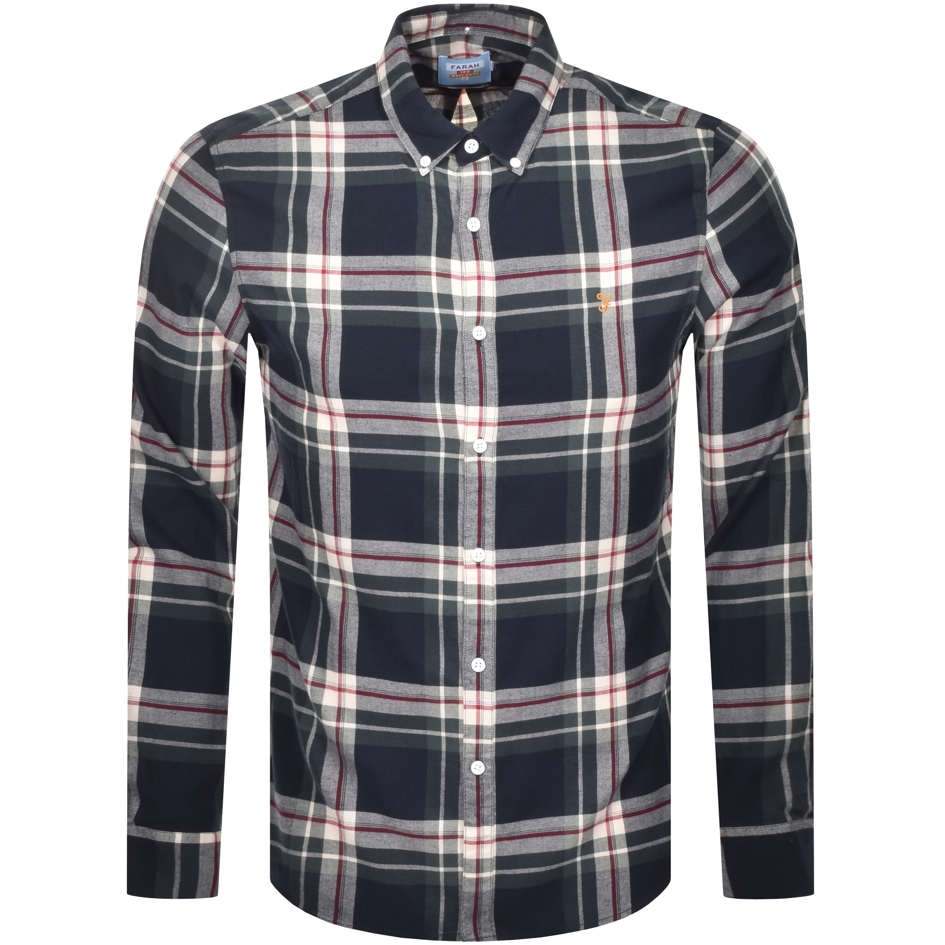 Alternative Image for ProductFarah Vintage Krone Check Shirt Navy1